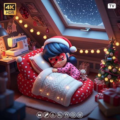 Warm Christmas Dreams: Sleeping Miraculous – 4K Relaxing Screensaver with Soft Holiday Light for Fire TV & Tablets