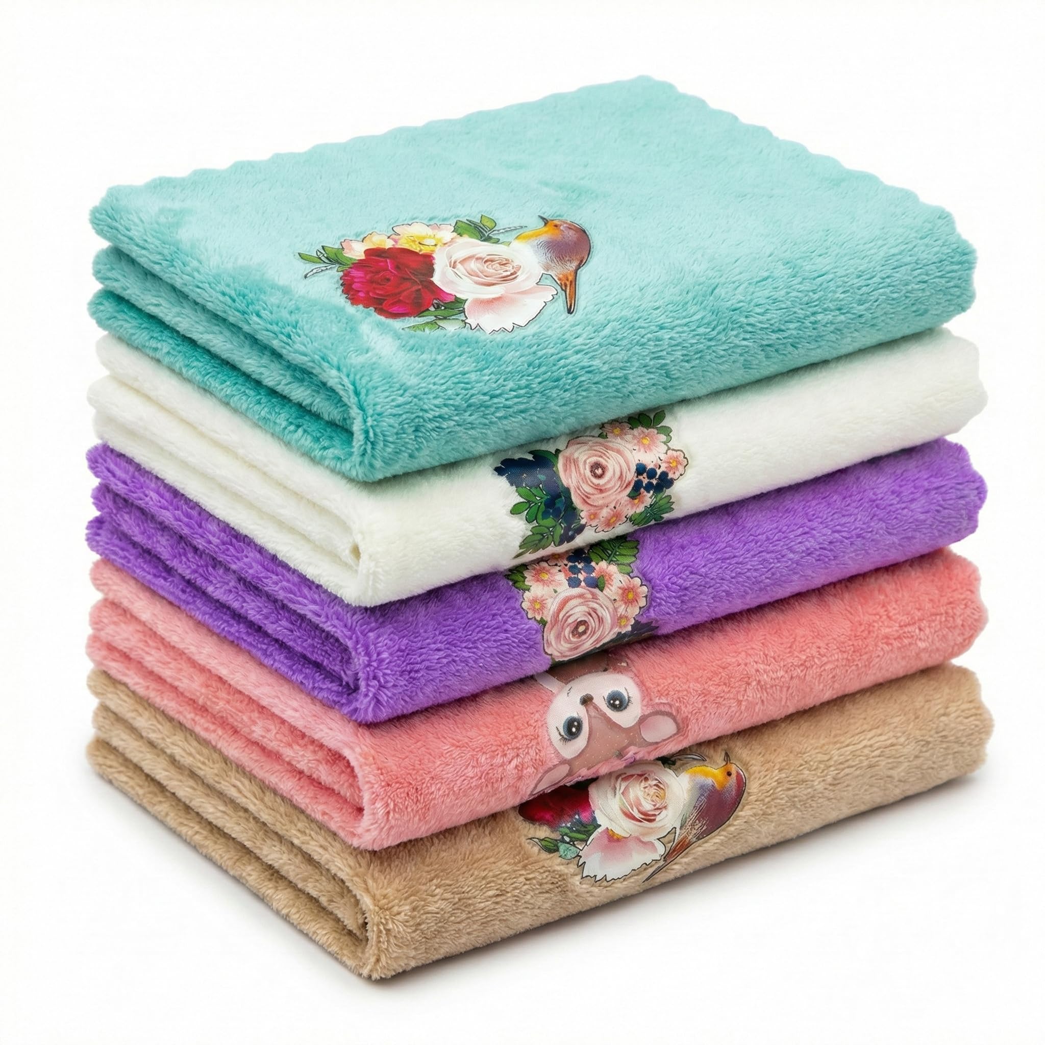 Microfiber Face Towel/Handkerchief/Rumal – 25 x 25 cm, 400 GSM, Extra Soft & Super Absorbent – Small Size Towels for Women, Kids & Newborn Babies (Multicolor) (6, Medium Size 25cm X 25cm)-image-36