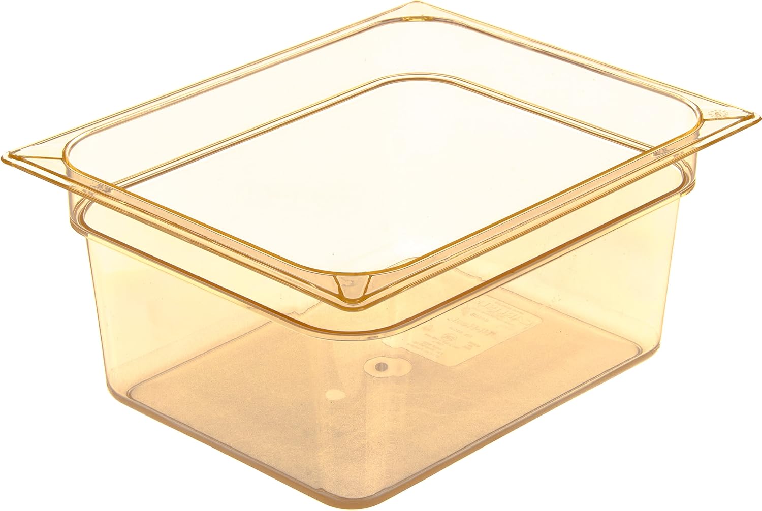 Carlisle FoodService Products 10422B13 High Heat One-Half Size Food Pan, 8.7-quart Capacity, 6" x 10.38" x 12.75", Amber (Case of 6)