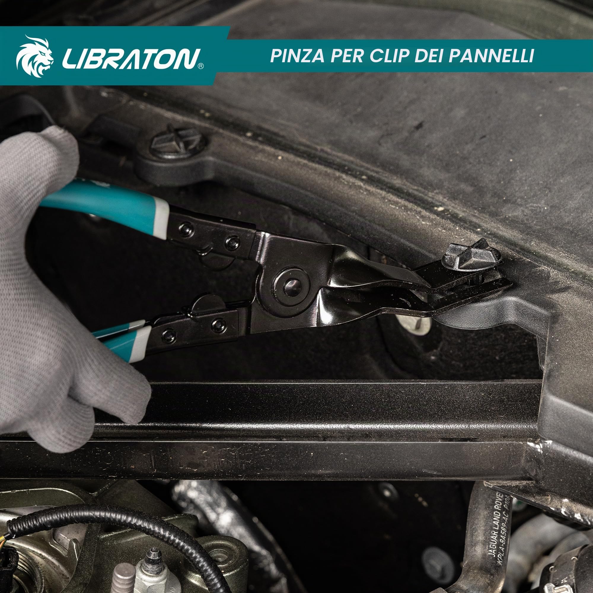 LIBRATON Pinza per Rimozione Clip Auto, Pinza per Rivetti in Plastica, Strumenti per Rimozione Clip dei Pannelli Porta, Multiuso Strumenti per la Rimozione di Elementi di Fissaggio per Autoveicoli
