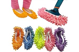 10 PCS 5 Pairs Dusting Slippers Mop Duster Microfiber Cleaning Slippers