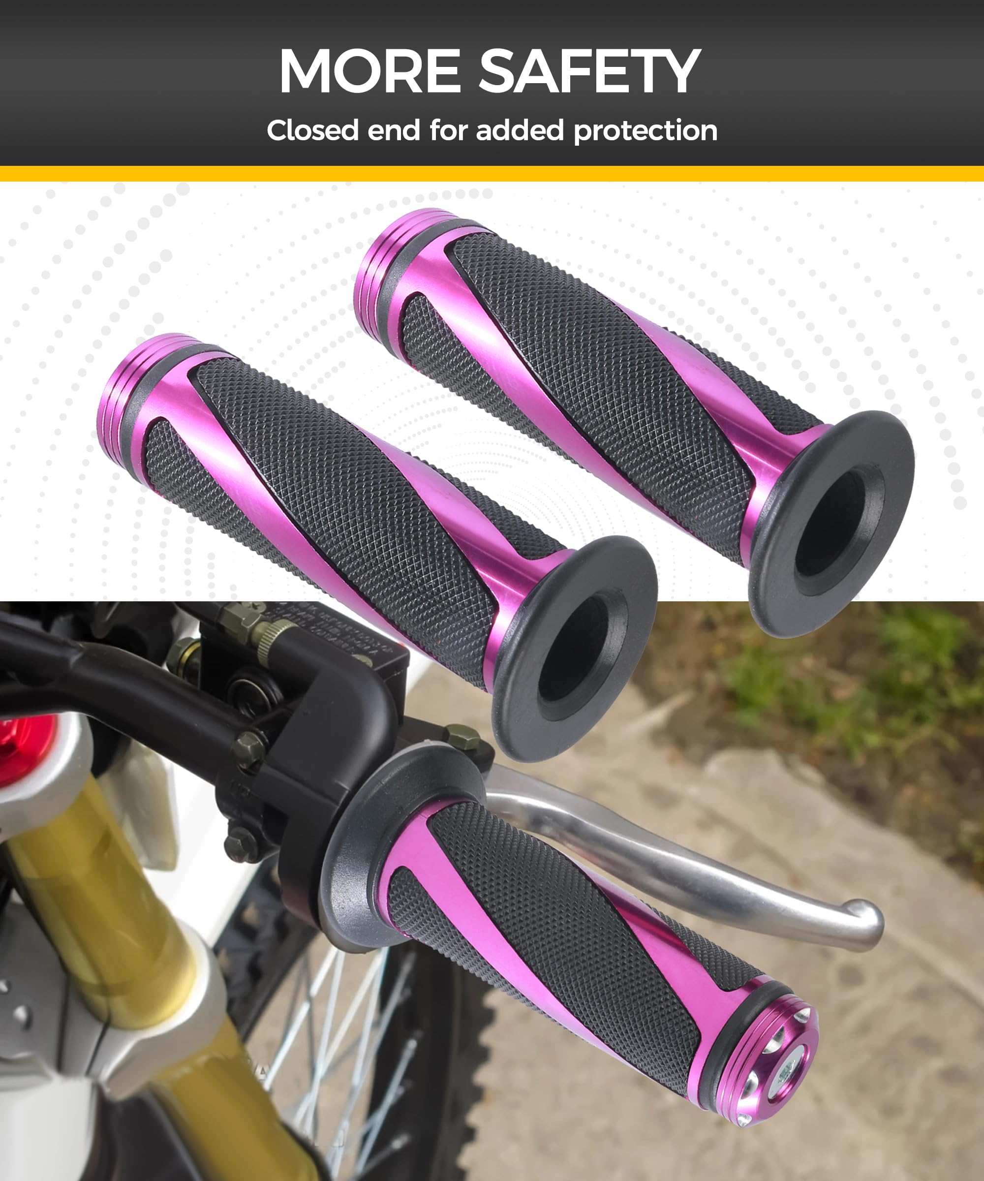 Manopole Per Manubrio Moto In Alluminio E Gomma - Universali Per Motocross, Scooter E Bici - Foto 9