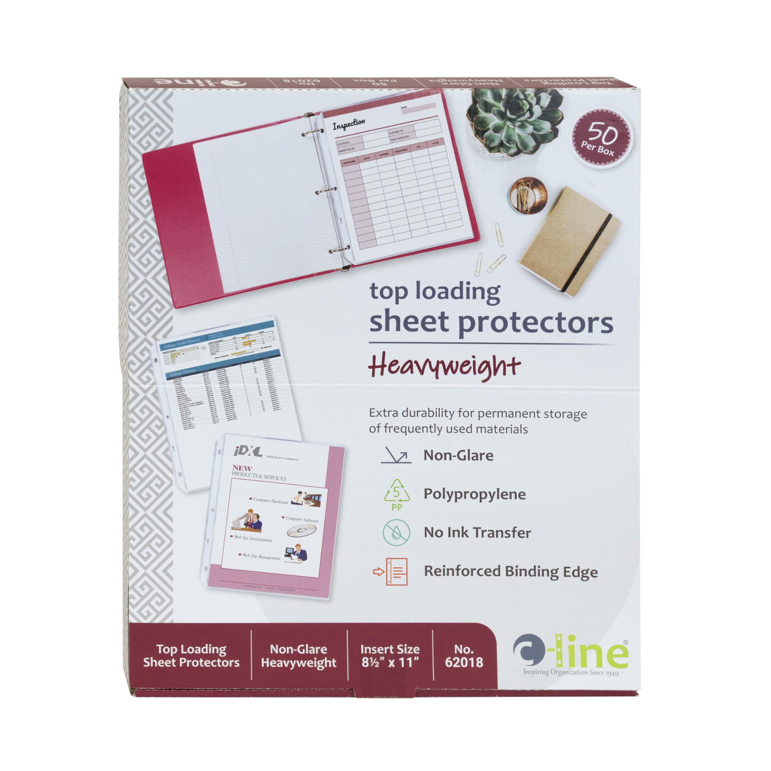 Snapklik.com : C-Line Top Loading Heavyweight Poly Sheet Protectors ...