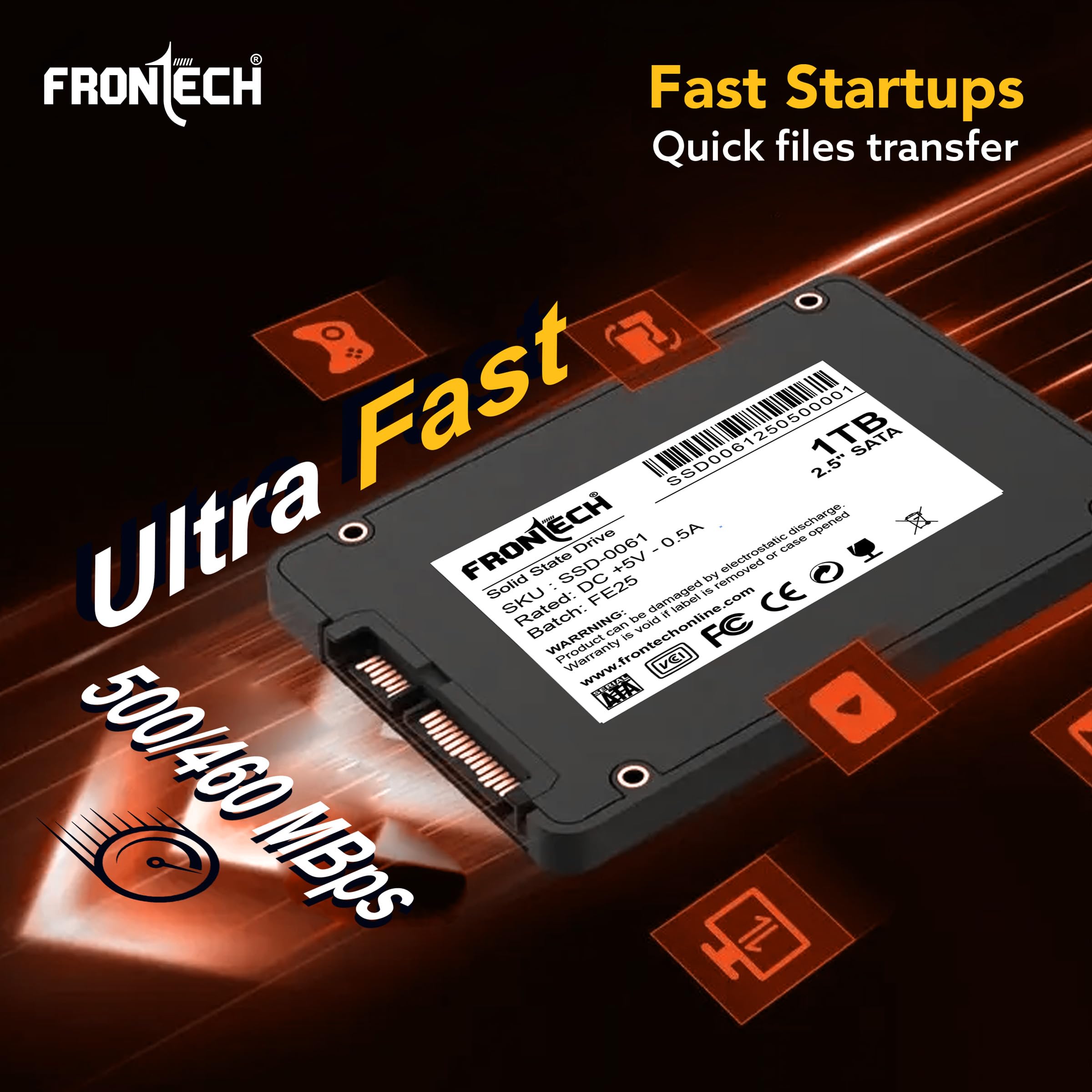 Amazon.in: Buy FRONTECH 1TB 2.5″ SATA III SSD – Up to 500 MB/s
