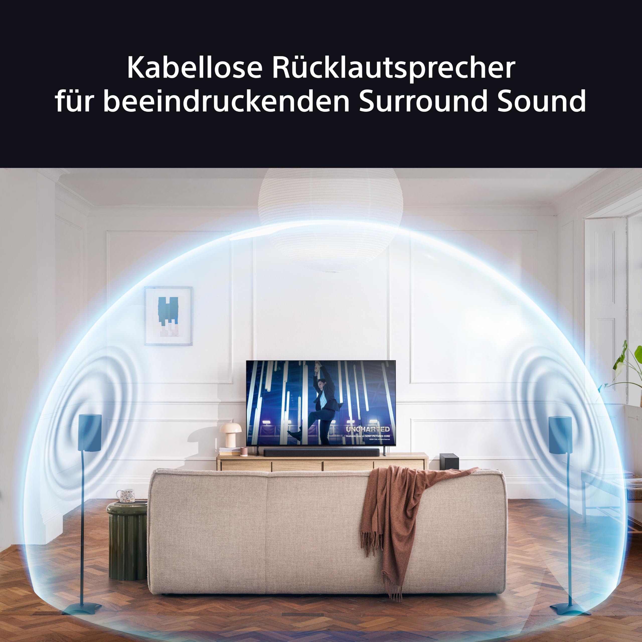 Sony BRAVIA Theatre Rear 8 kabellose Rücklautsprecher Surround Sound Enhanced 360 Spatial Sound Mapping IMAX Enhanced kompatibel Rear Speaker