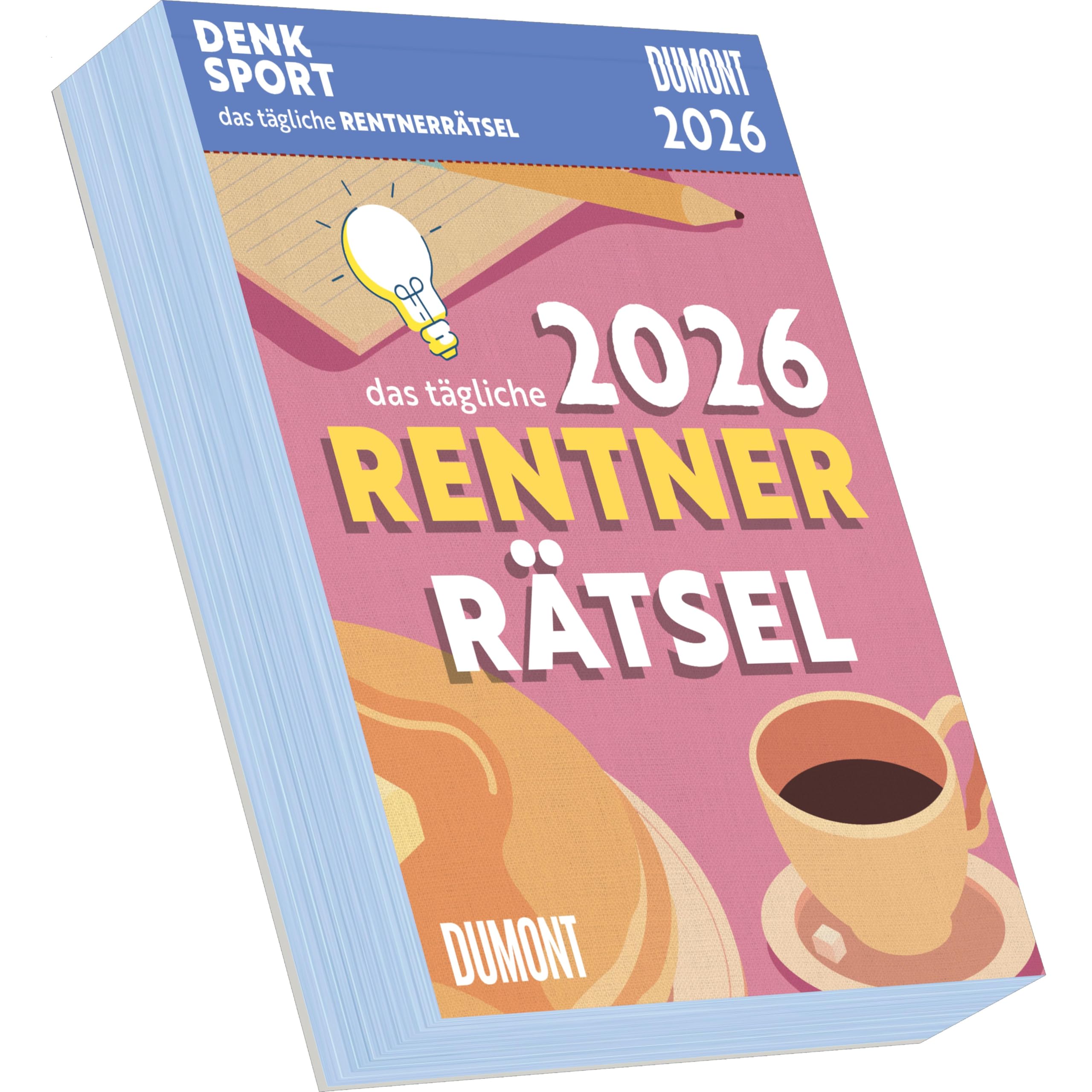 DUMONT - Das tägliche Rentnerrätsel 2026 – Tagesabreißkalender 12 x 16 cm, Rätselkalender mit 313 Seiten für Rentner und Rätselfreunde