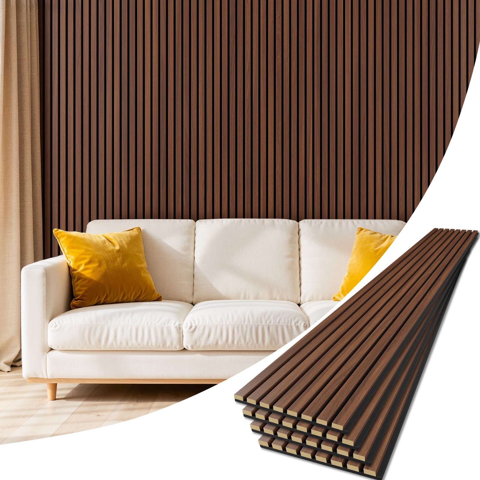 Amazon.com: Vellorise 4 Pack Wood Panels for Wall, 94.4