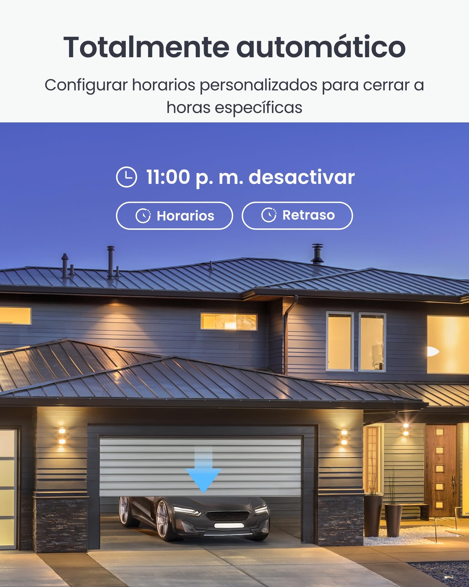 SwitchBot Abridor de puerta de garaje inteligente WiFi, certificado mate, control de aplicación, Alexa/Google/Siri/IFTTT/SmartThings compatible, múltiples modos de notificación, no requiere hub