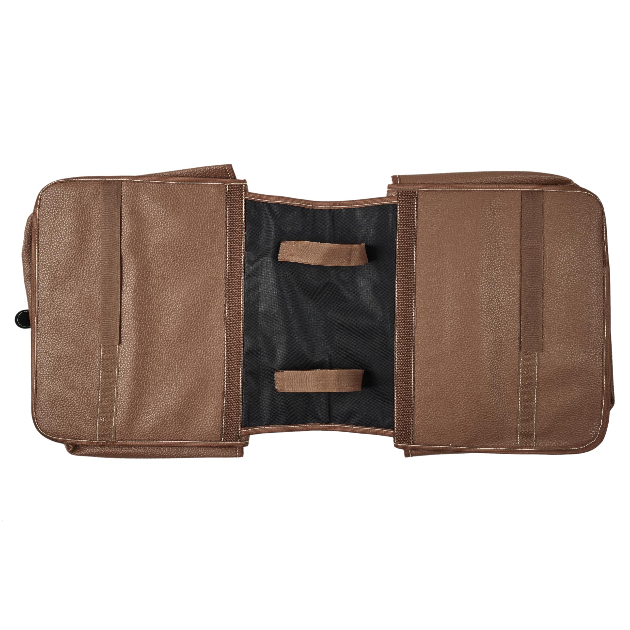 Be Mix Sacoche Double de Vélo en Similicuir 22 L sur Roue Camel | Similicuir, double sacoche, contenance 22 L, fixation sur roue, loisir voyage sport, style classique, camel