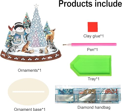 Miniatura 3 de Kit de adornos de escritorio de pintura de diamante con patrón de niña ángel para adultos, principiantes, 5D, arte de diamante, decoración de mesa,