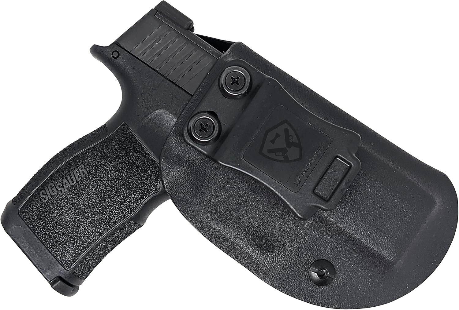 Black Jacket Holster Gun Holsters | Inside Waistband Concealed Carry Holster for Sig P365 | IWB KYDEX Firearm Accessories with Adjustable Retention