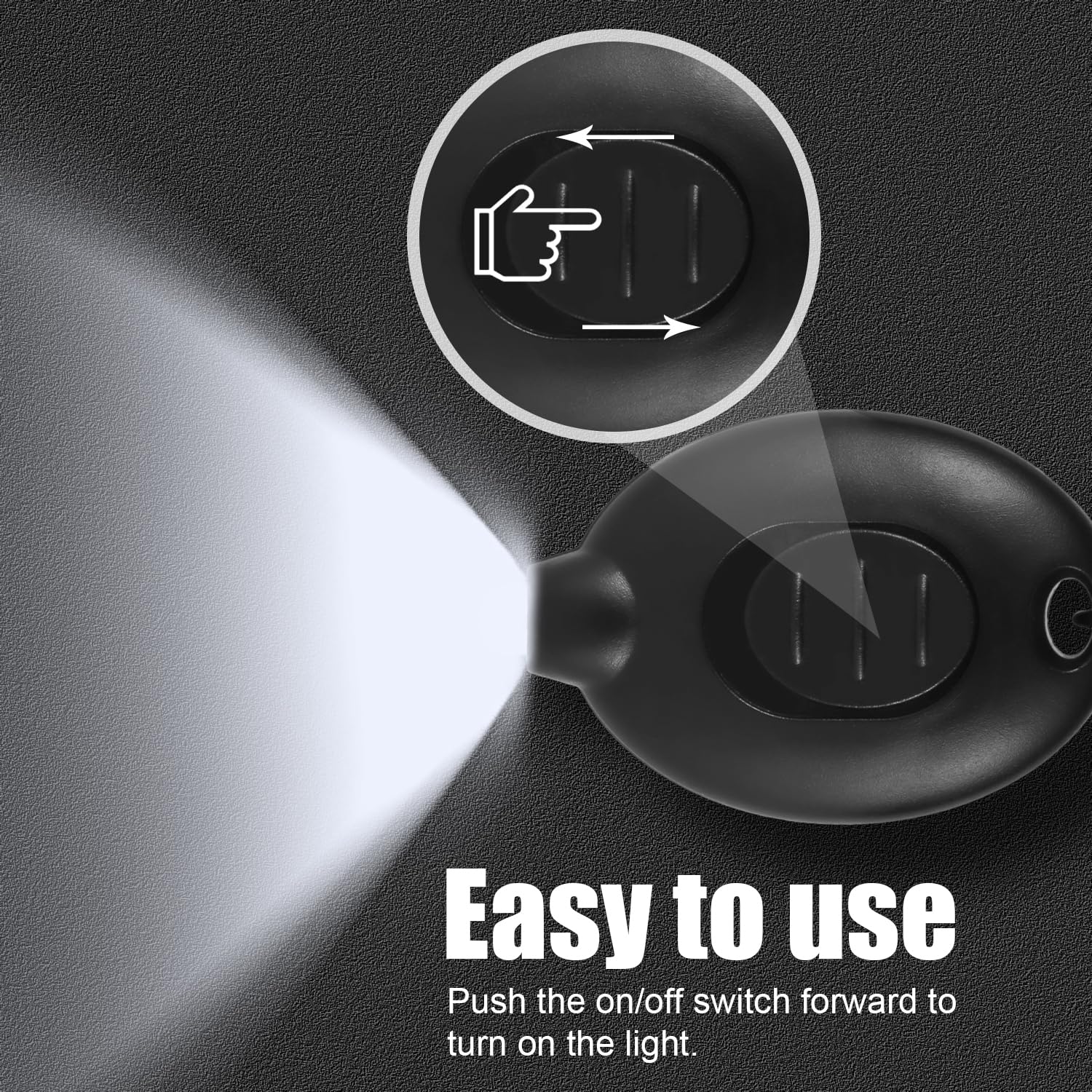 Lot De 5 Mini Porte-clés Lumineux LED 12 Lumens, Portables