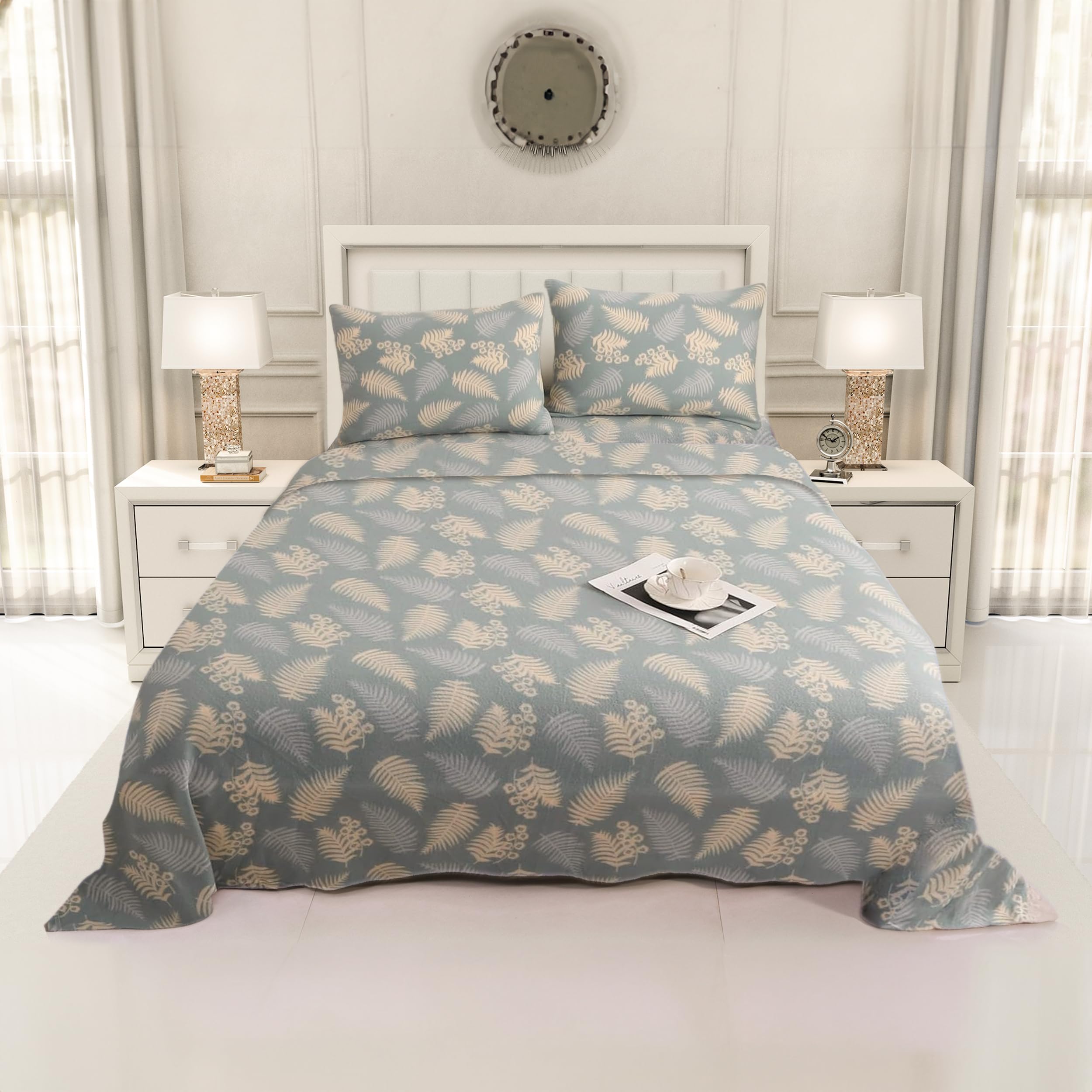 Juego de Sábanas Pirineo Termica 4 Piezas para Cama de 150 - Sábanas Polar para Invierno Cama Matrimonio | Bajera Ajustable 150x190/200+30cm, Encimera de 230x270cm y 2 Fundas Almohada 45x70cm