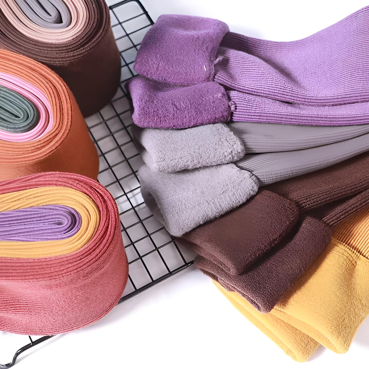 FASHNAK Winter Thumb Toe Socks for Women & Men - Super Thick Plush Thermal Wool, Stretch Knit, Ribbed Fuzzy Velvet Snow Socks (Mixed Colors) (IN, Alpha, Free Size, 2, Muticolor) 1