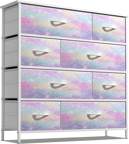 Miniatura 13 de Sorbus - Cómoda para niños con 9 cajones, mueble de almacenamiento en torre para dormitorio, pasillo, armario, organización de oficina, marco de