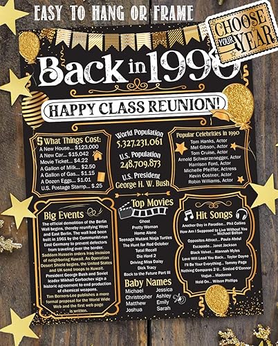 Miniatura 278 de Lone Star Art 66ª Reunión de Graduados (Sesenta y seis) Decoración en Oro - Recordando El Año - Clase de 1959 - Póster Sin Marco de 11x14 - Globos