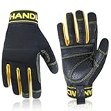 Work Gloves for Men & Women, Utility Mechanic Working Gloves Touch Screen, Flexible Yard Work Gloves