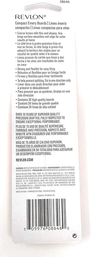 Revlon Compact Emery Boards 24 Count Amazon Co Uk Health Personal Care