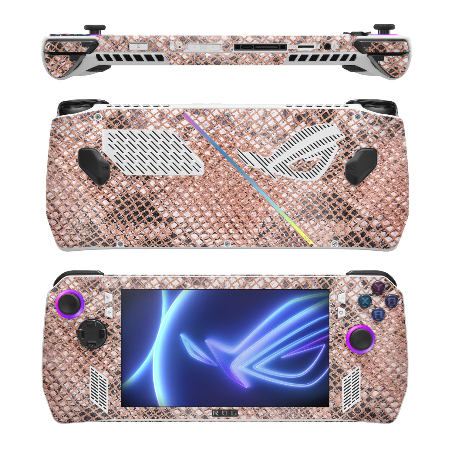 MightySkins Glossy Glitter Skin Compatible with Asus ROG Ally - Rattler Back | Protective, Durable High-Gloss Glitter Finish | Easy to Apply