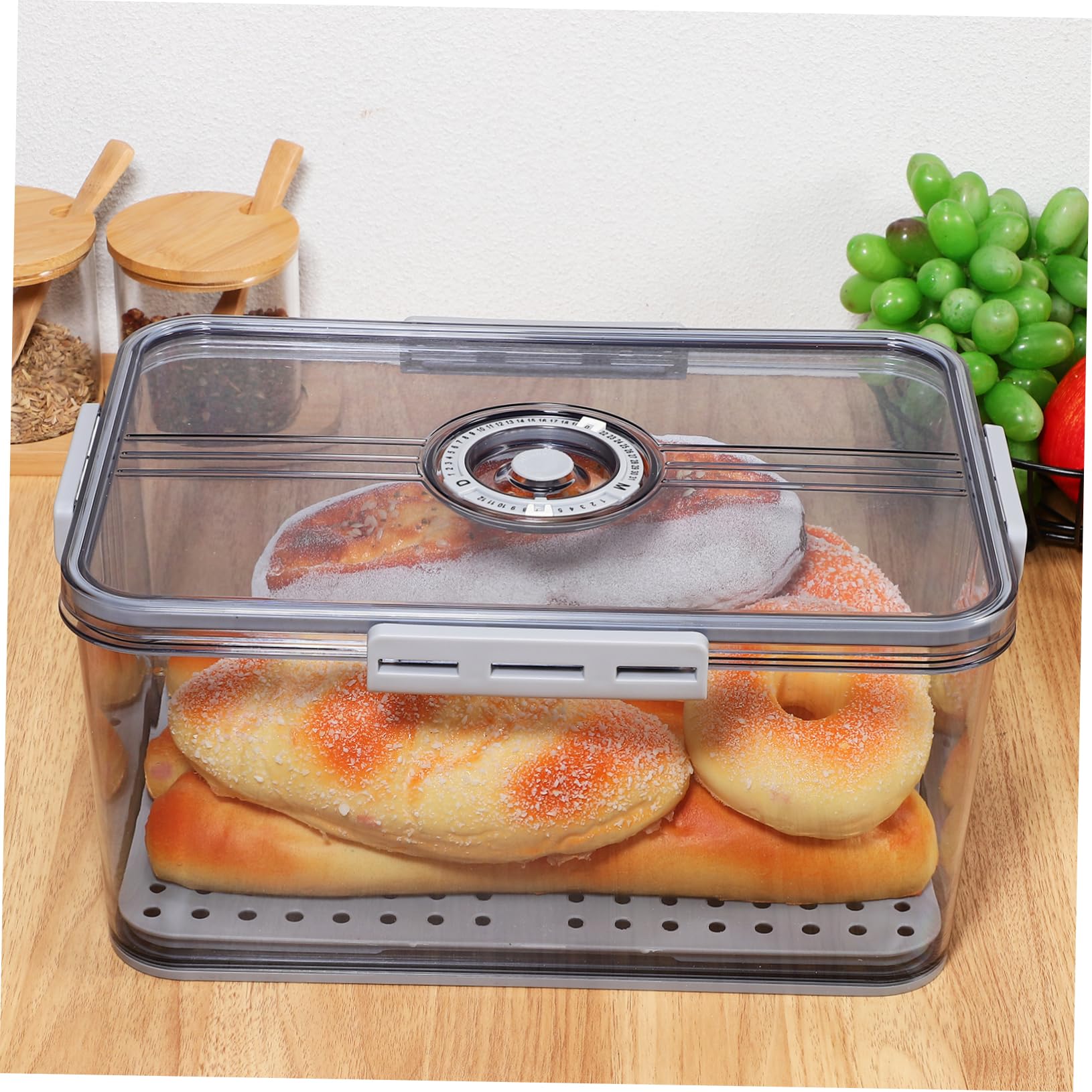 Mikinona Caja De Almacenamiento Organizador De Refrigerador Sellado Hermético Contenedores De Cocina Material Pet