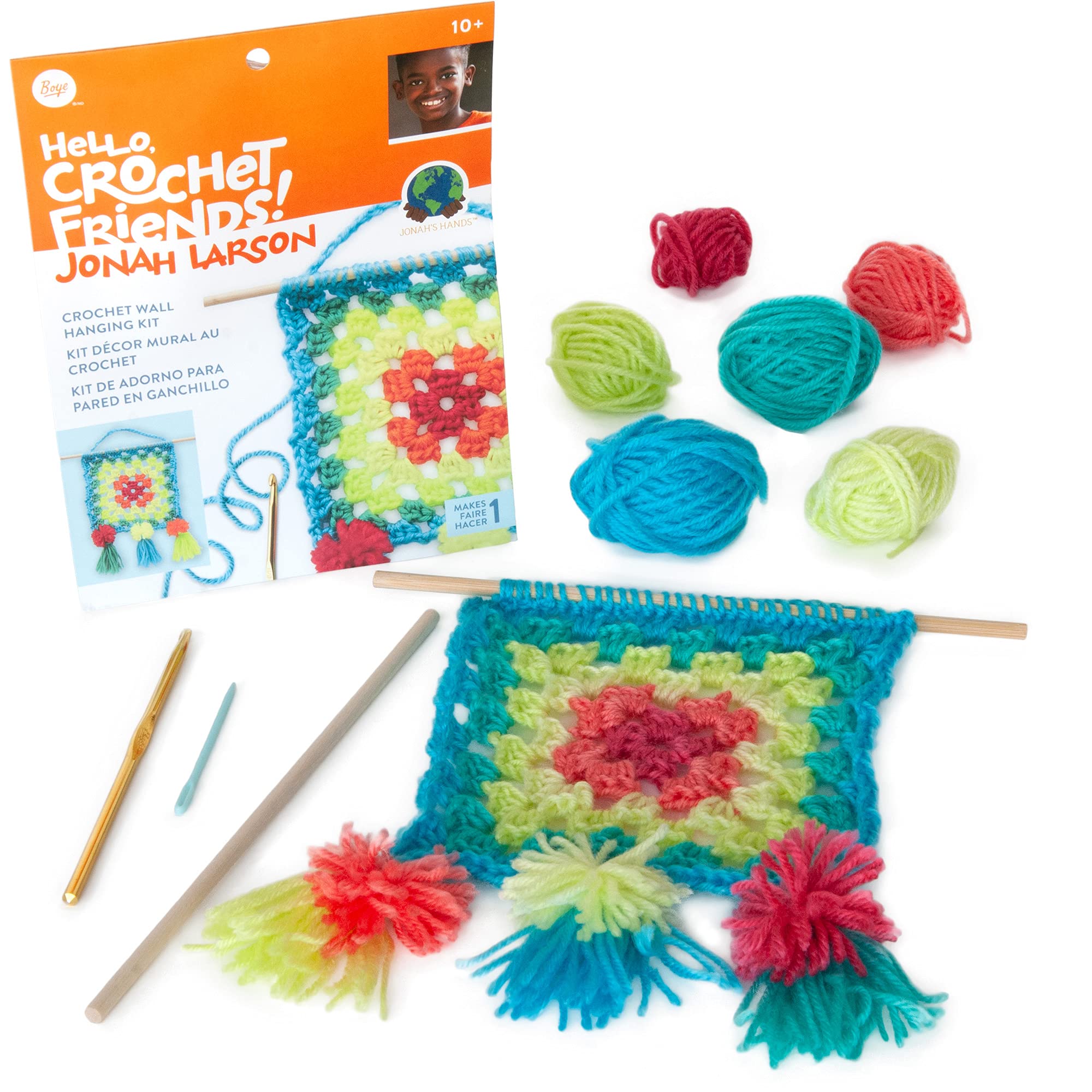 Boye Jonah Larson Crochet Friends - Wall Hanging KIT, Multicoloured, 11 pcs - Image 3