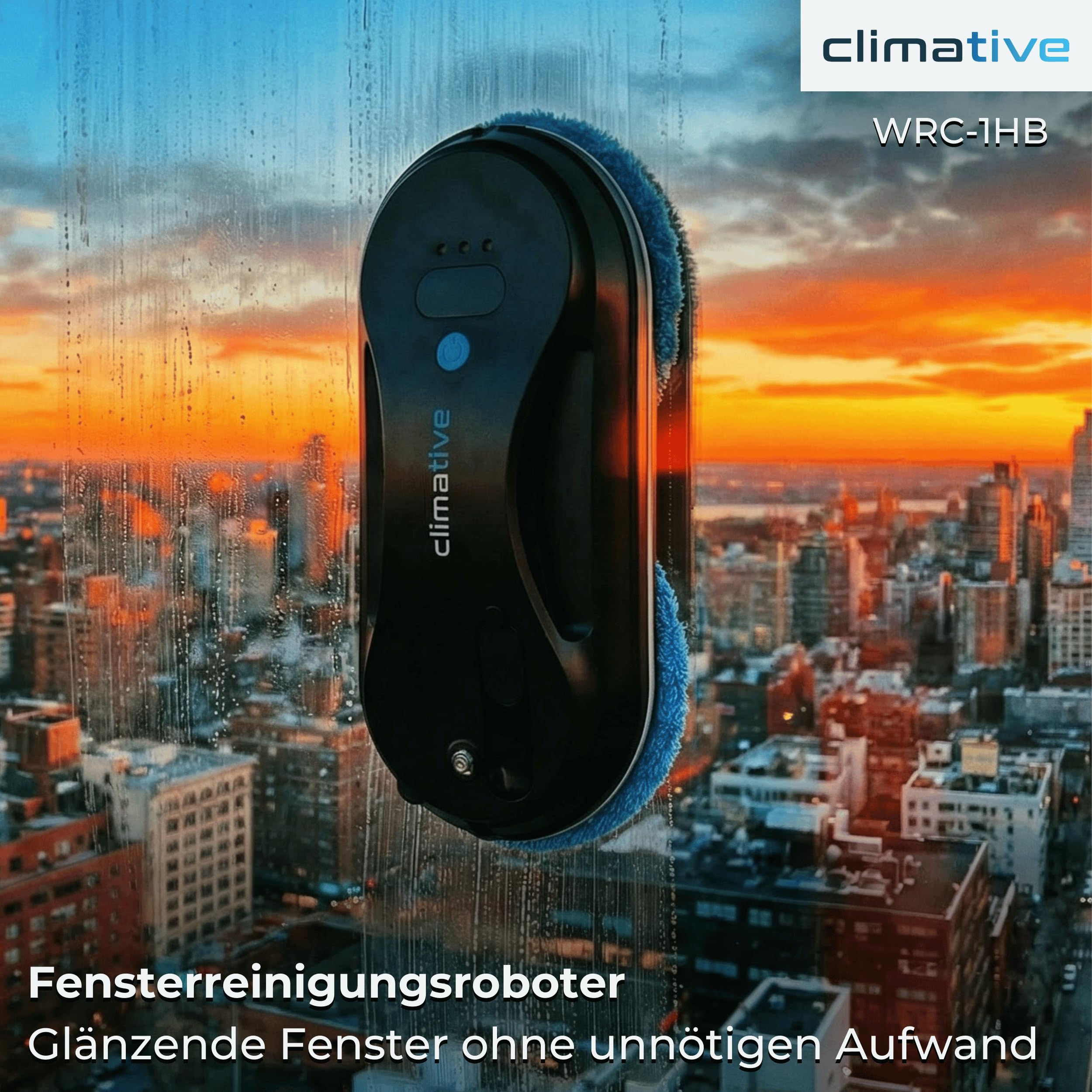 Fensterputzroboter mit Ultraschall-Sprühfunktion, 6600Pa, USV-Sturzsicherung, Kantenerkennung, Hochhausfenster, WiFi Smarte App, Fensterroboter, Fenstersauger, Fensterreiniger, Glasreiniger, 10 Pads