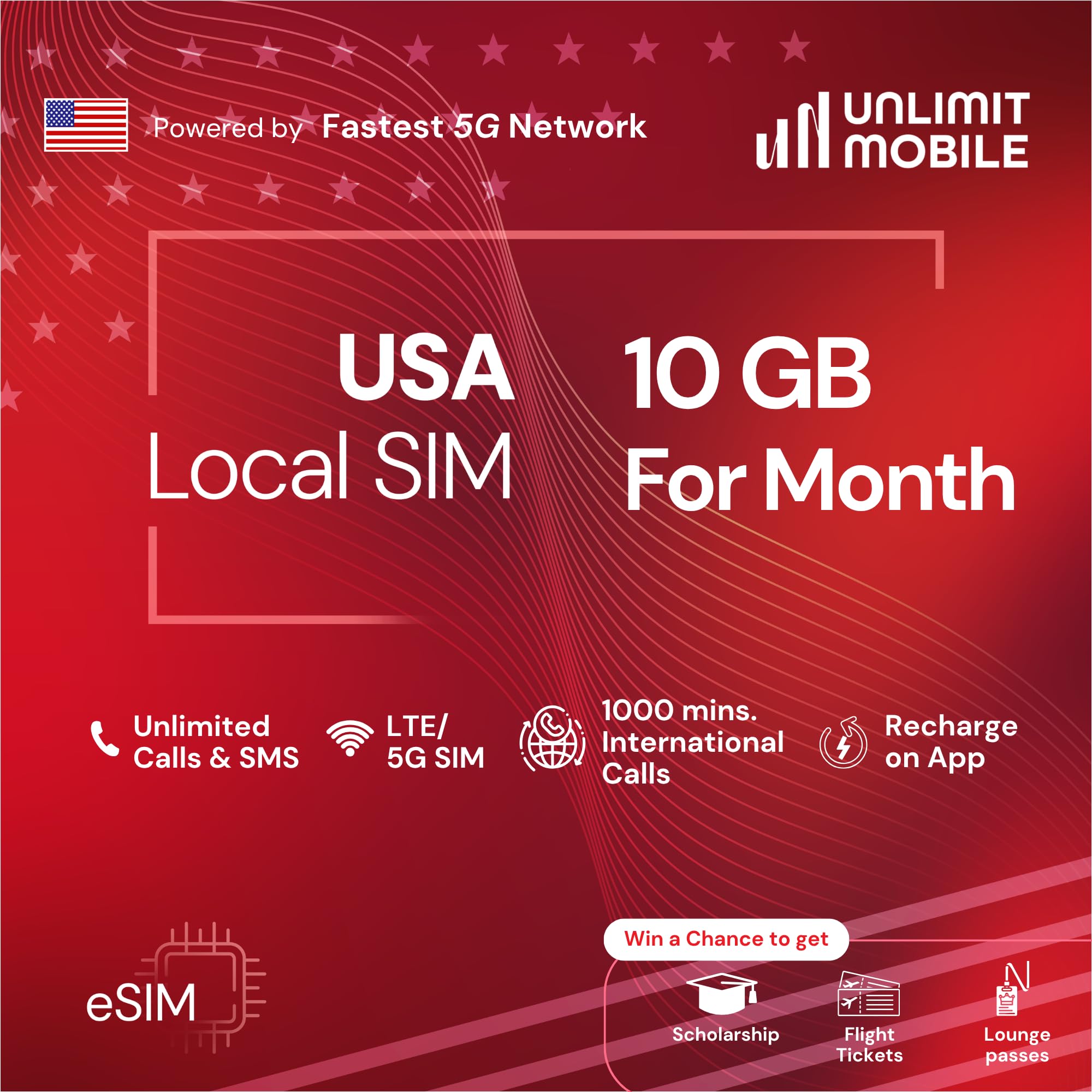 Unlimit Mobile United States Local eSIM | USA Student eSIM | 1 Months | 10GB High-Speed Data per Month | Unlimited Voice & Text | Prepaid eSIM for USA-image-11