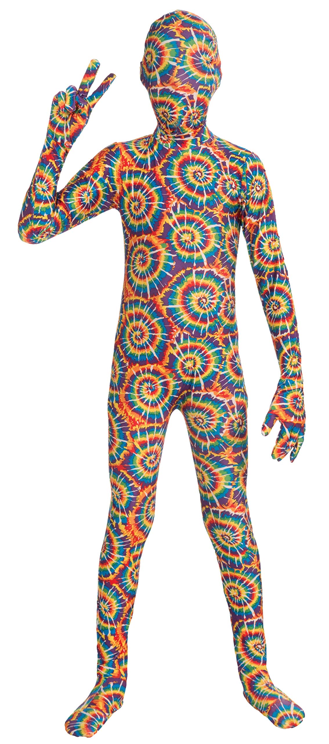 Forum Novelties I'm Invisible Costume Stretch Body Suit, Tie Dye, Child Medium