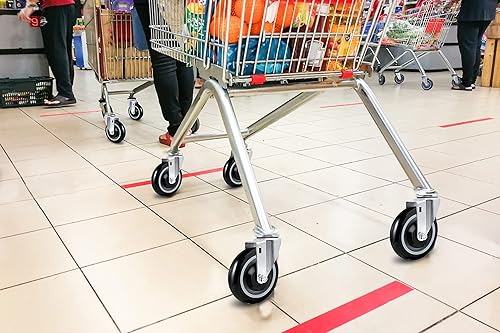 Miniatura 5 de Ruedas giratorias de alta resistencia de 5 pulgadas para carrito giratorio suave de repuesto de compras con 4 muebles de tuerca, almacén, banco de