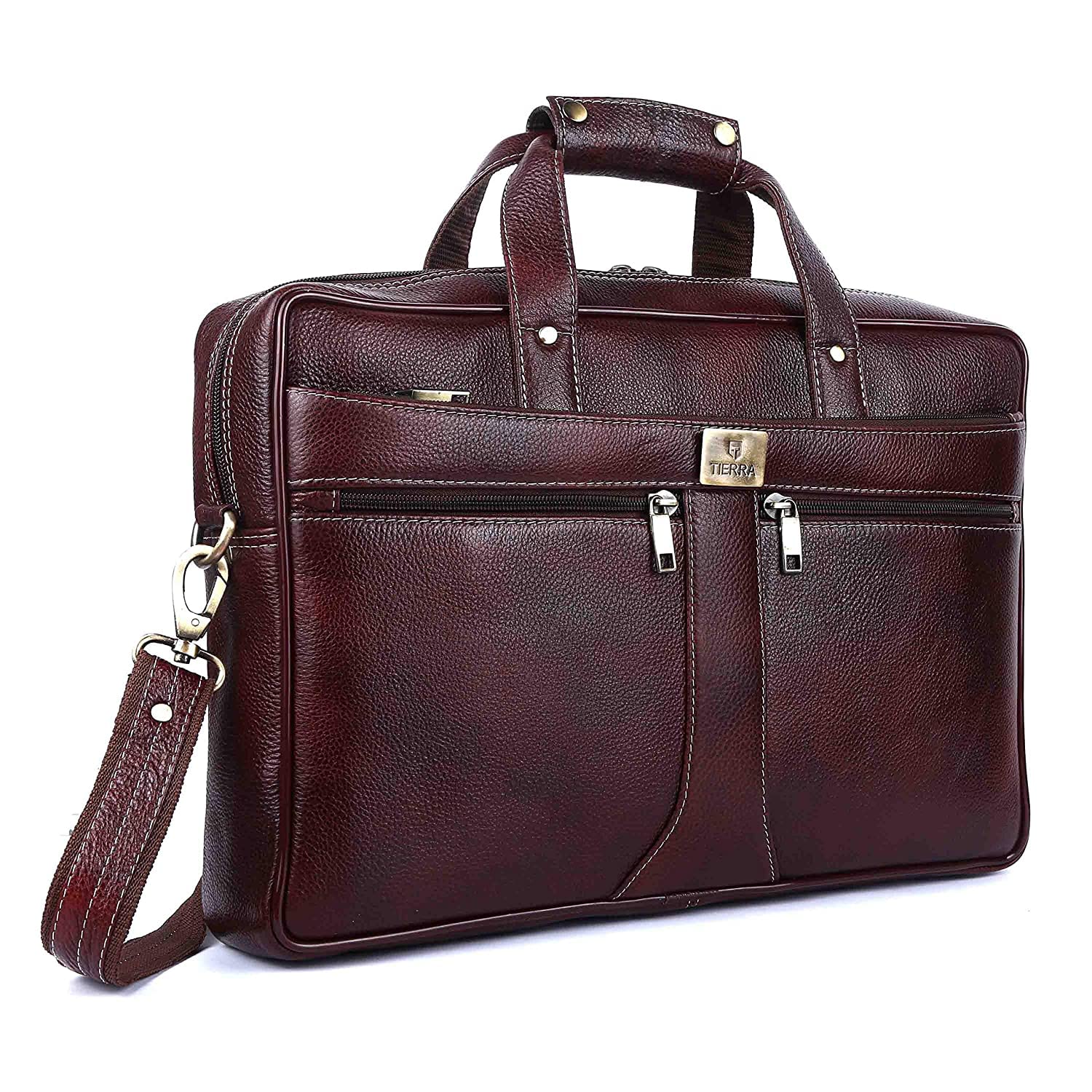 URBAN HORN By Tierra Genuine Leather Cross body Shoulder Straps, Hand bag Laptop Messenger Bag for Men Women To Carry MacBook Notebook Upto 15.6 Inch (Brown) (B0BX47Y51M) Amazon Price History, Amazon Price Tracker