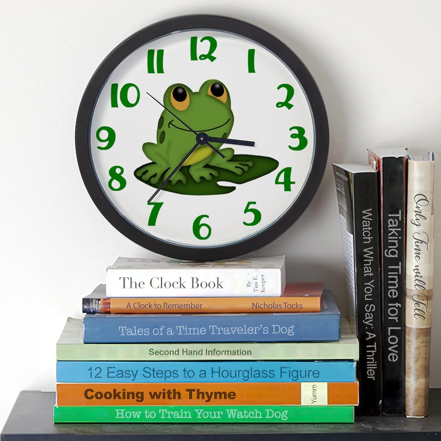 CafePress Frog Clock 10" Wall Clock for Livingroom, Kitchen, or Office