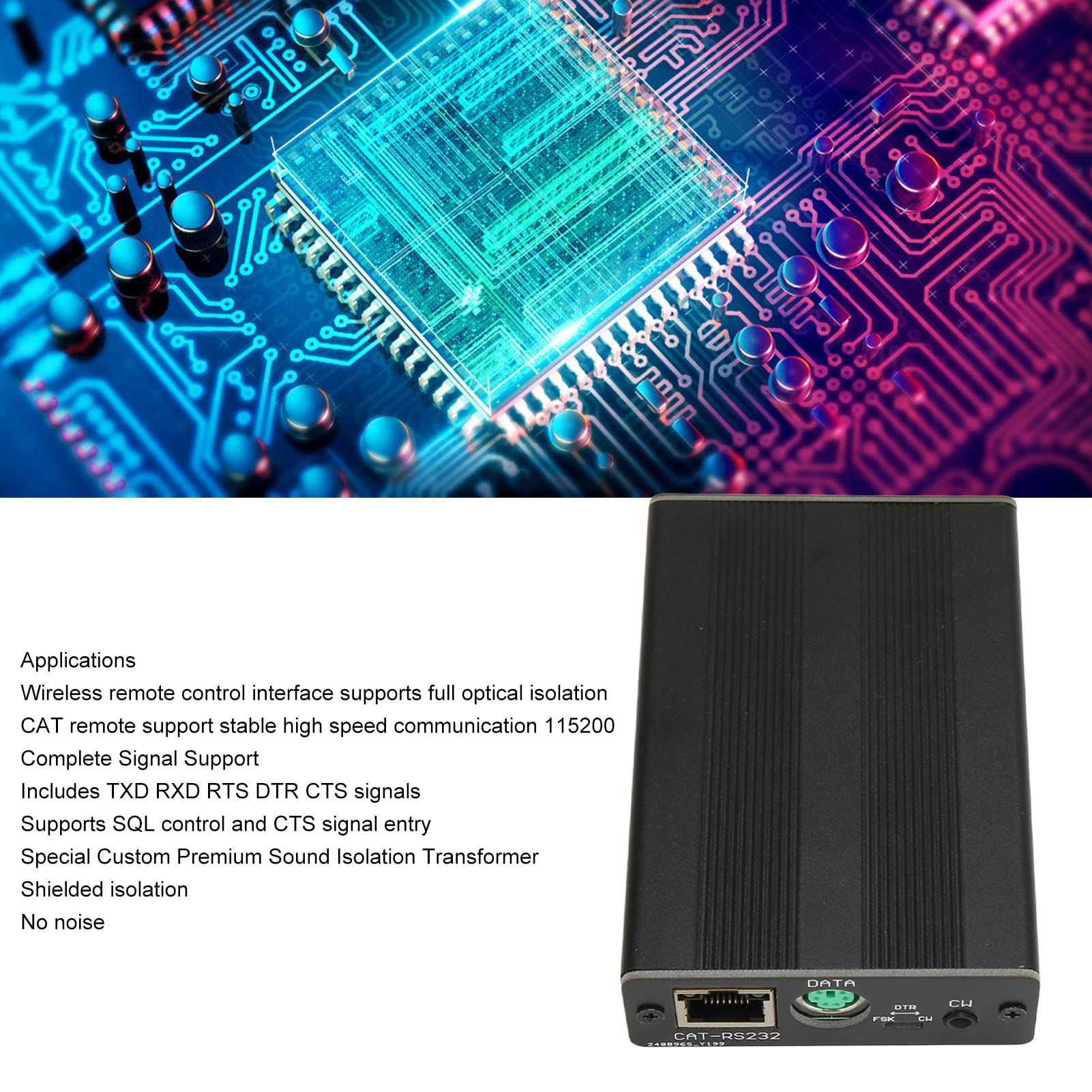 Adaptador para PC, conector USB silencioso y conector de radio de metal compatible con FT 891 991 FT 818 FT 857D FT 897D, aislamiento óptico completo