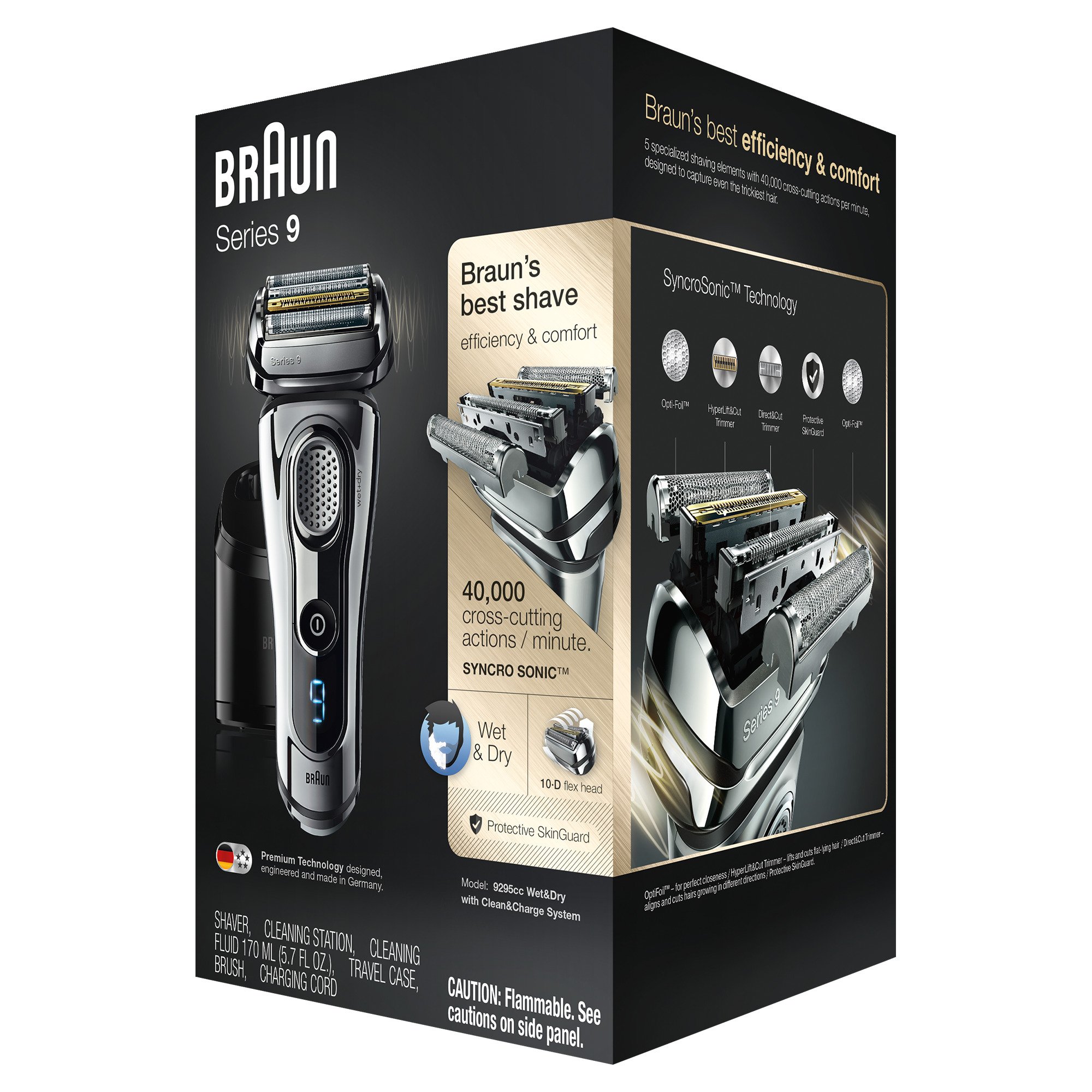 BRAUN Series9 Model：9295cc Braun series 9 - 9295cc Electric Shaver with clean & charge