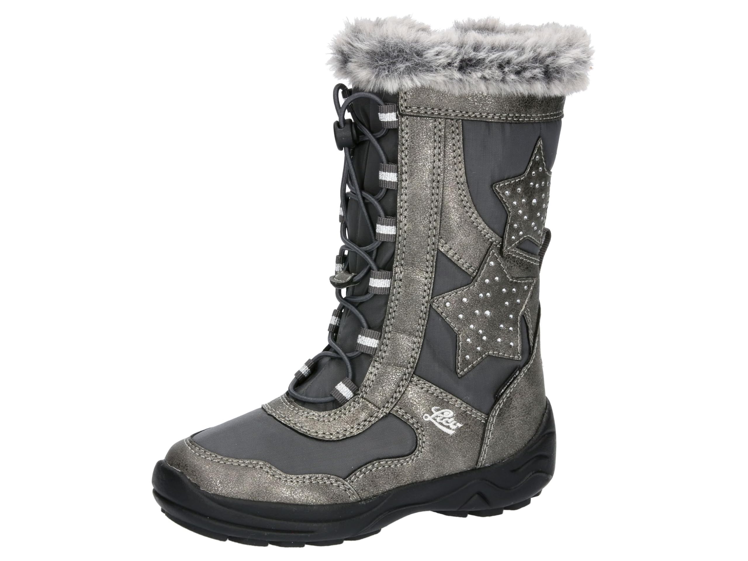Lico Girls Cathrin Snow Boots, Silver-grey, 8.5 UK Child