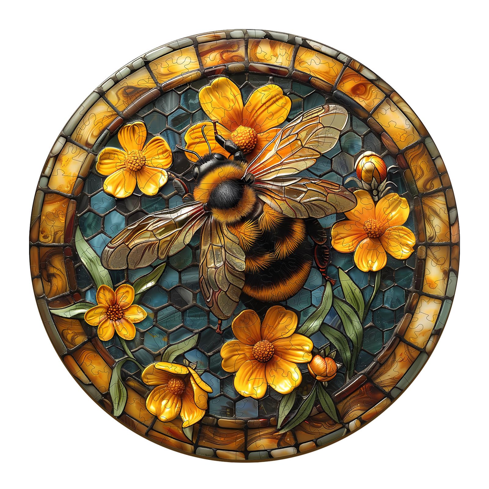 Wooden Puzzles for Adults, Leisurely Bee Unique Shaped Wood Puzzles Adult, Wooden Jigsaw Puzzles for Adults, Christmas Birthday Gifts for Friends
