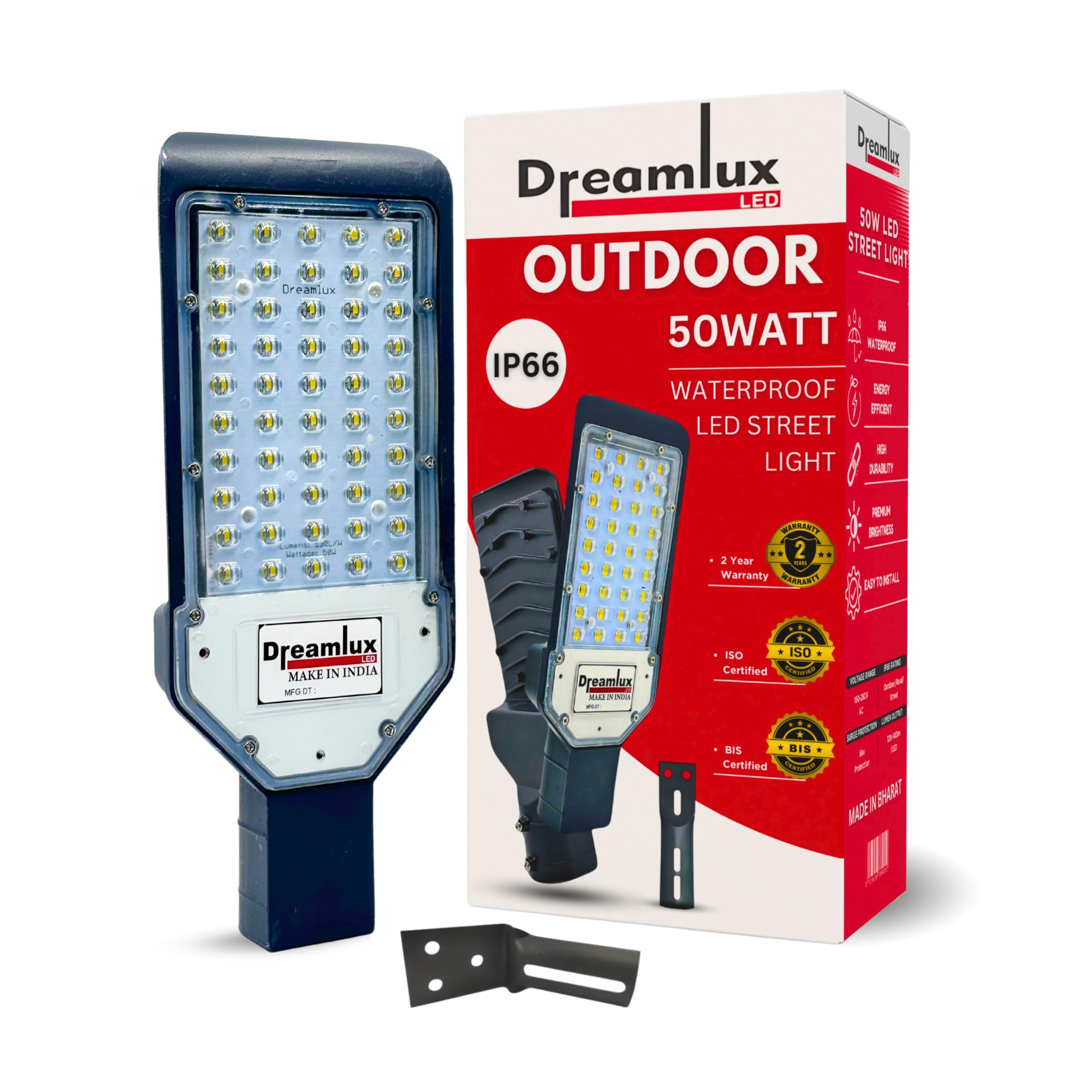 Dreamlux Led Street Light 50w | Waterproof Lens Technology | Excellent Quality 50 Watt Led Street Light for Home | Outdoor Street Light | Street Lamp | Led Street Road Lights,Color-White,Pack-1 (B0CTXLPWV9) Amazon Price History, Amazon Price Tracker
