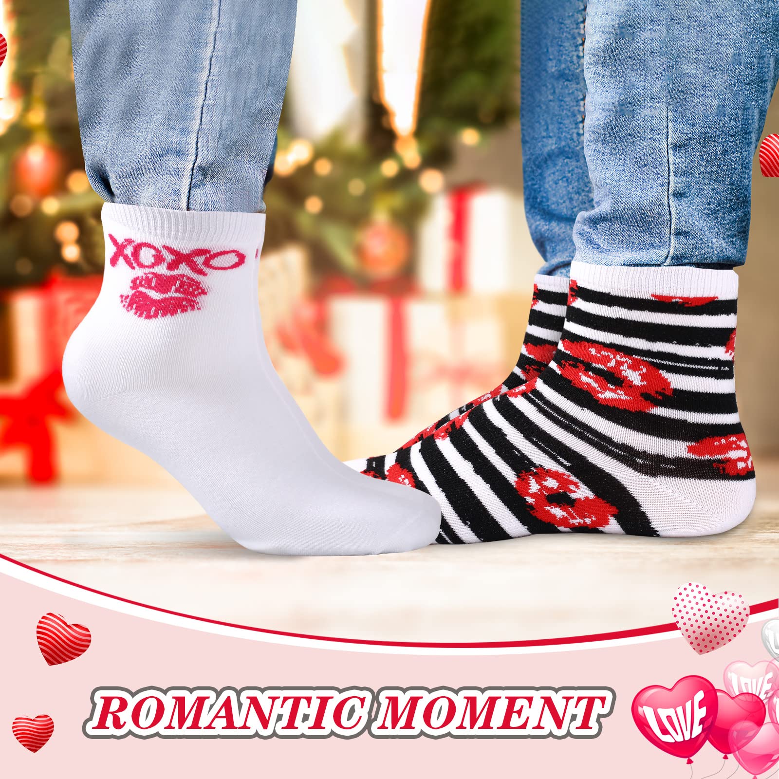 Boyiee 24 pares de calcetines navideños para el día de San Valentín, día de San Patricio, Pascua, calcetines de regalo suaves para mujeres y hombres