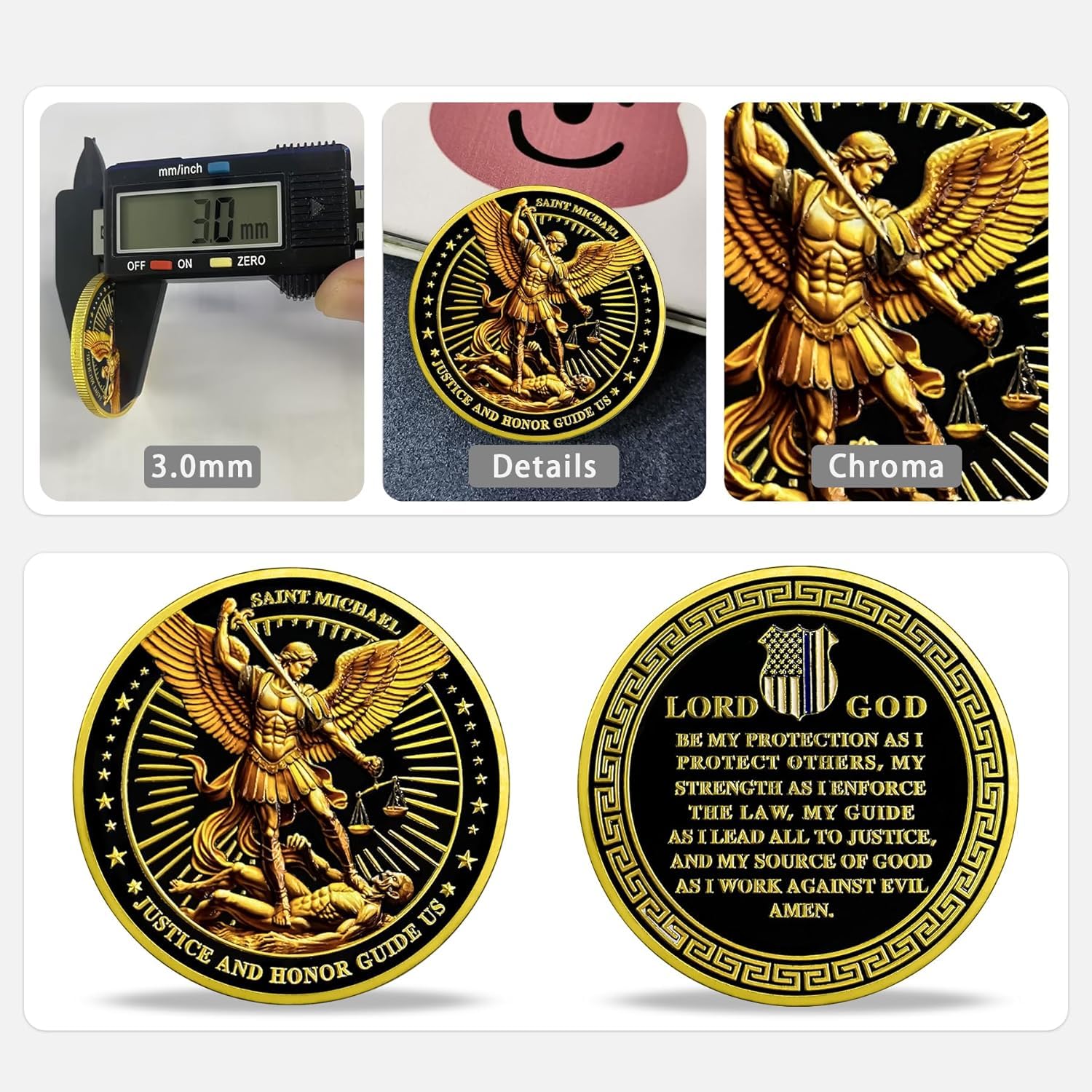 Amazon.co.jp: 聖ミカエル チャレンジコイン 米国警察官 チャレンジコイン コイン13枚 : ホビー