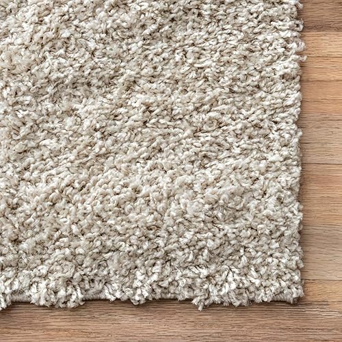 Miniatura 6 de nuLOOM Arden Homely Shag Alfombra de pasillo, 2 pies 8 pulgadas x 8 pies, beige