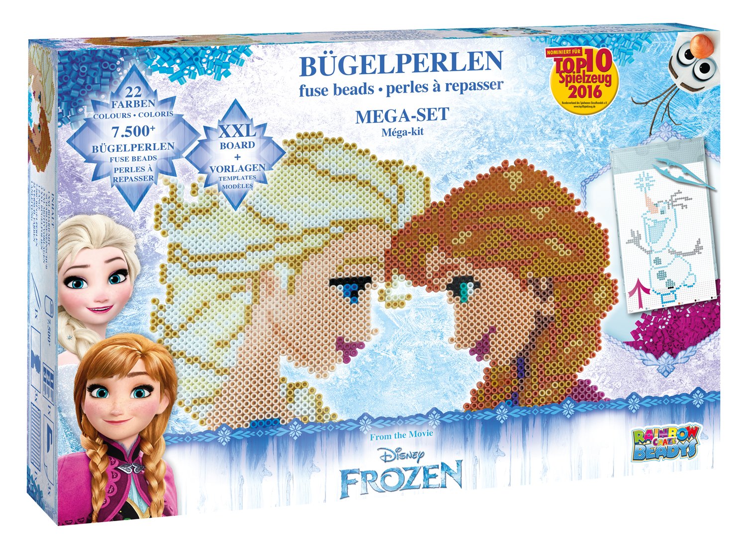 Craze Craze 15094 - Rainbow Beadys Bühgelperlen Mega Set Disney Frozen inklusiv Zubehör