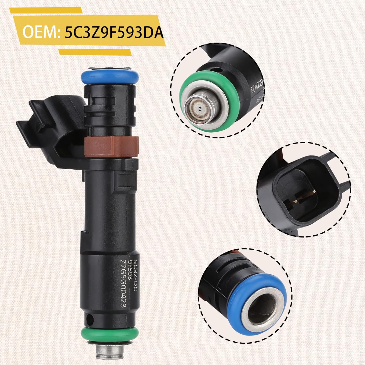 2005-2006 F150 & Expedition 5.4 Fuel Injectors,|Original 2 Holes| |Set of 8||#5C3Z-9F593-DC|