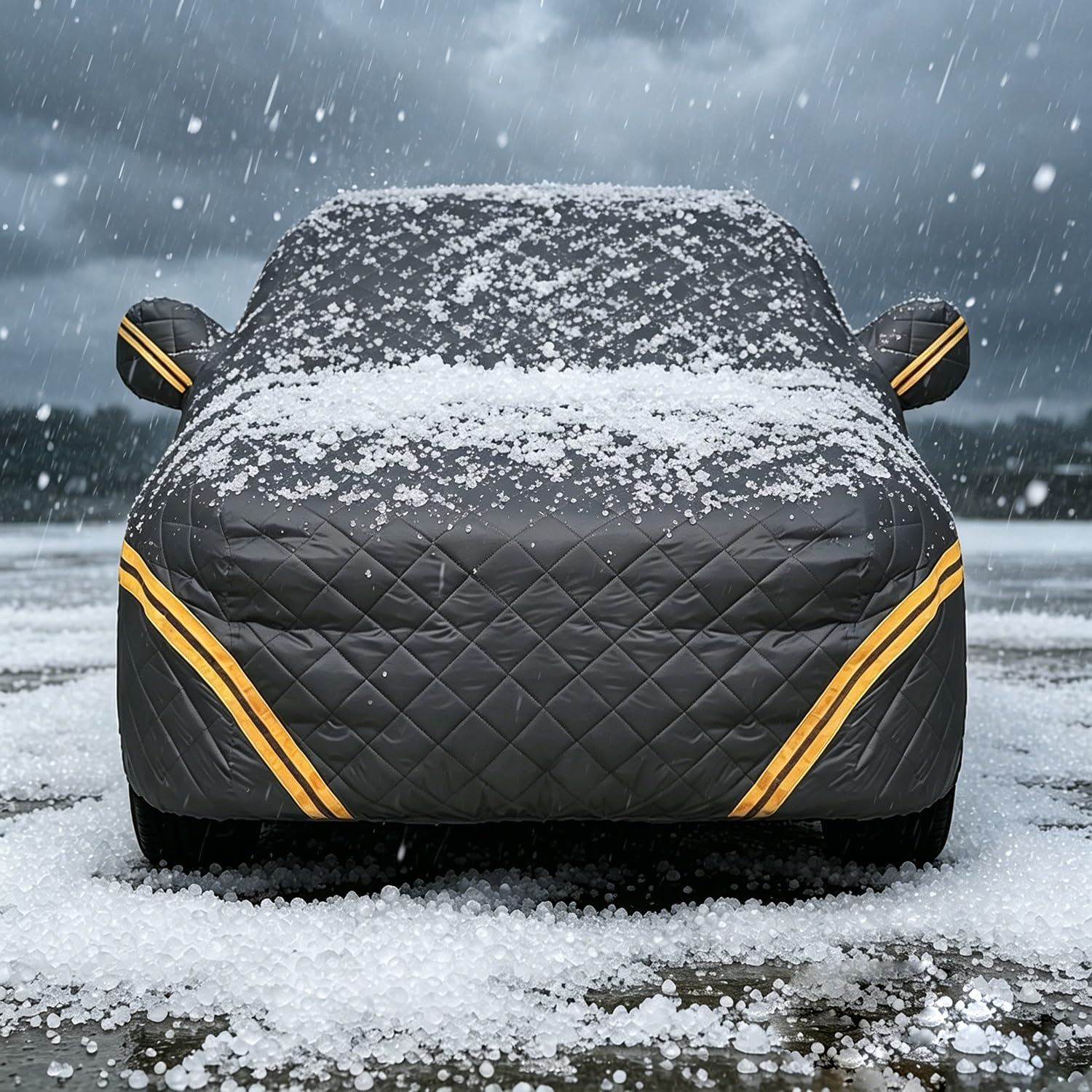 Hagelschutzplane Auto Für Peugeot Rifter L1 2018-2026, autoabdeckung Reflektorstreifen Schnee