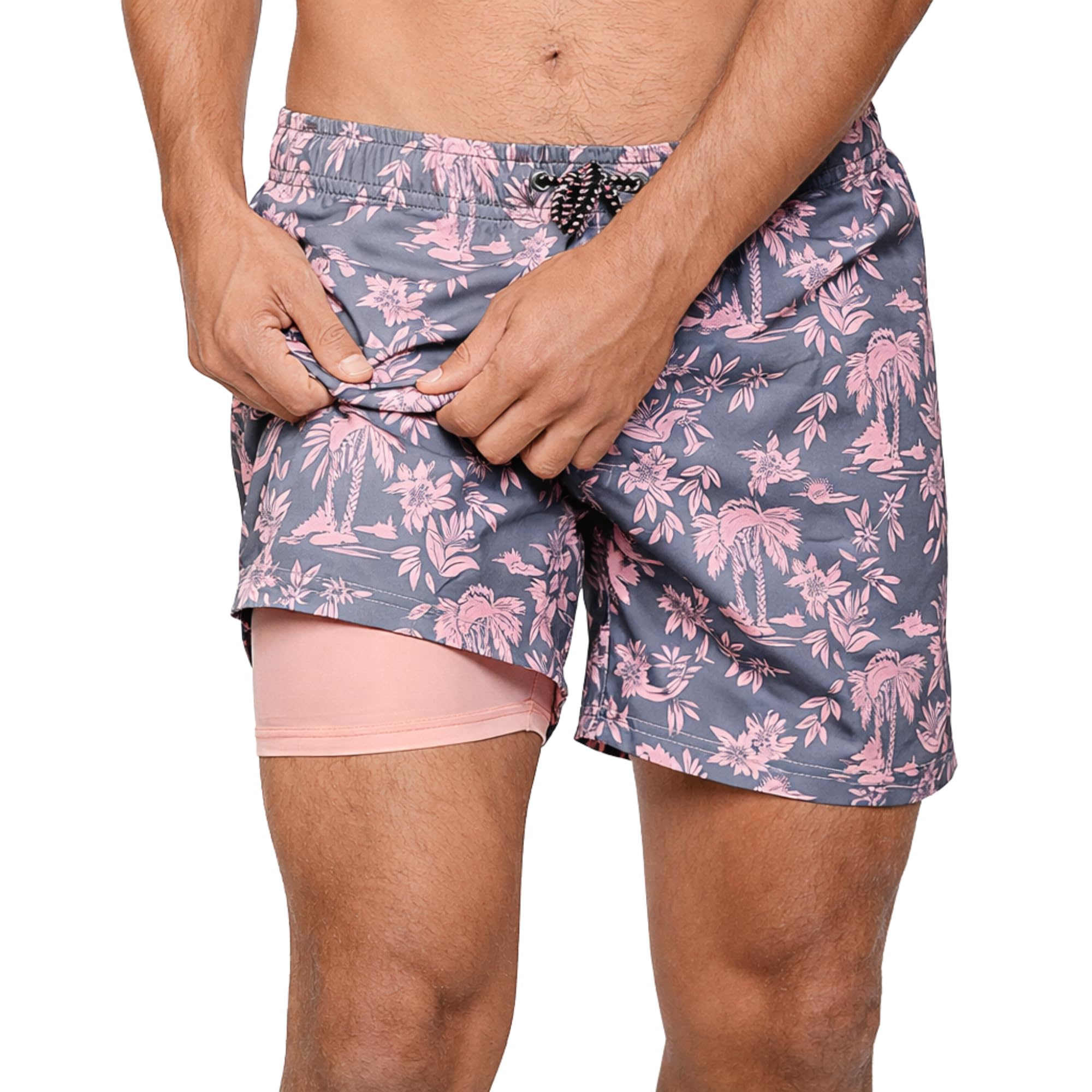 INGEAR Men's Athletic Stretch Workout Shorts Gym Quick Dry Running Trunks Boxer Lining