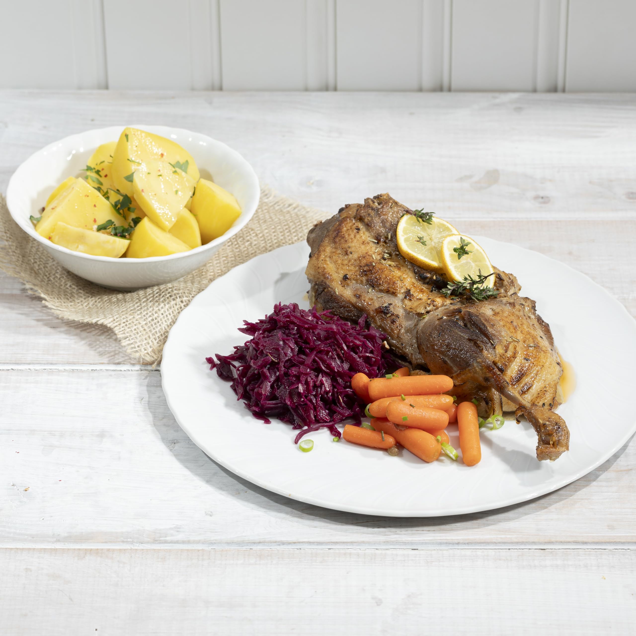 LANDPERLE CONFIT DE CANARD 3x ca. 1KG | halbe Ente Confit | vakuum-gegart im eigenen Saft & Fett | Entenfleisch fertig | ohne künstliche Zusatzstoffe Geschmacksverstärker u. Konservierungsstoffe (3)