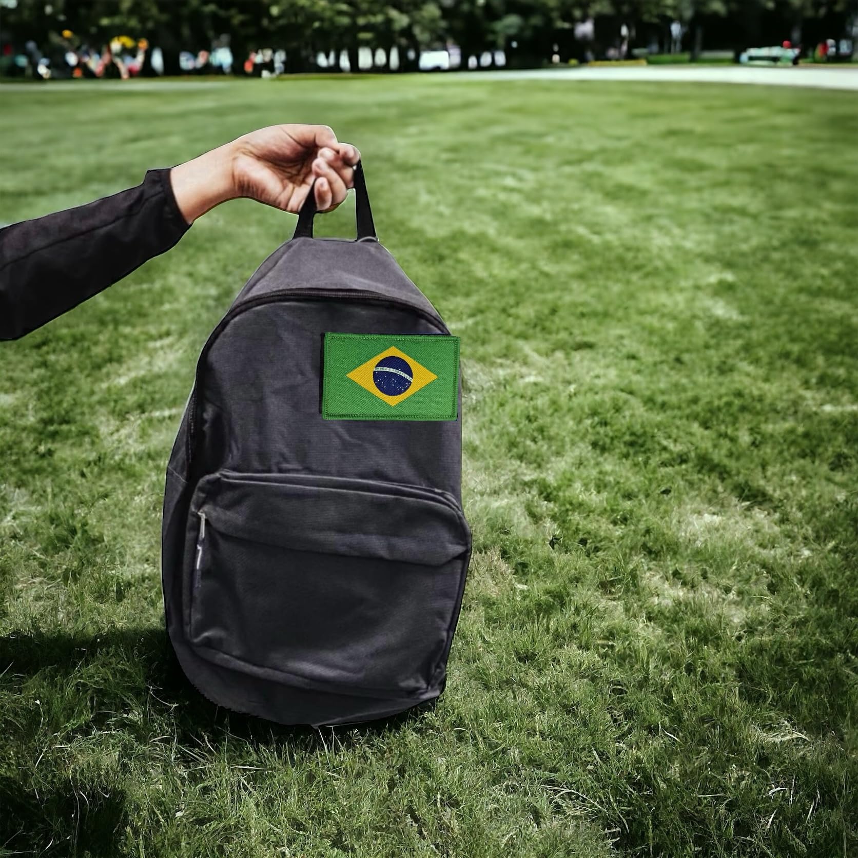 Parche Para Ropa Br44 Bp0403V31 Bandeira Brasil Patch Bordado Fecho