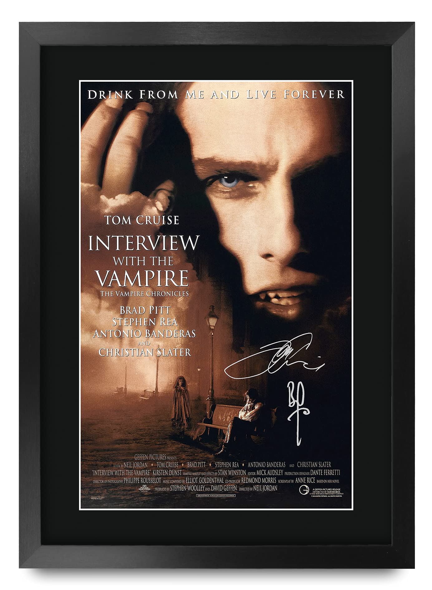 HWC Trading A3 FR Fight Club Movie Posters Brad Pitt Ed Norton Getekend Gift Ontworpen A3 Printed Cadeaus Movie Handtekeningen Op Druk Foto Beeldscherm