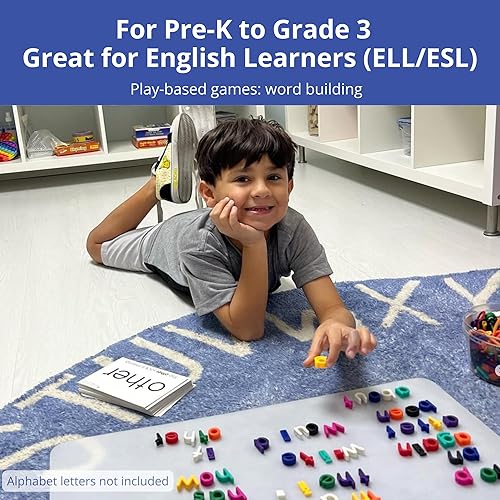 Miniatura 5 de Juego de 3 tarjetas flash multisensoriales con palabras de vista y fonética, juego 3 (palabras de alta frecuencia 101-150) - aprendizaje