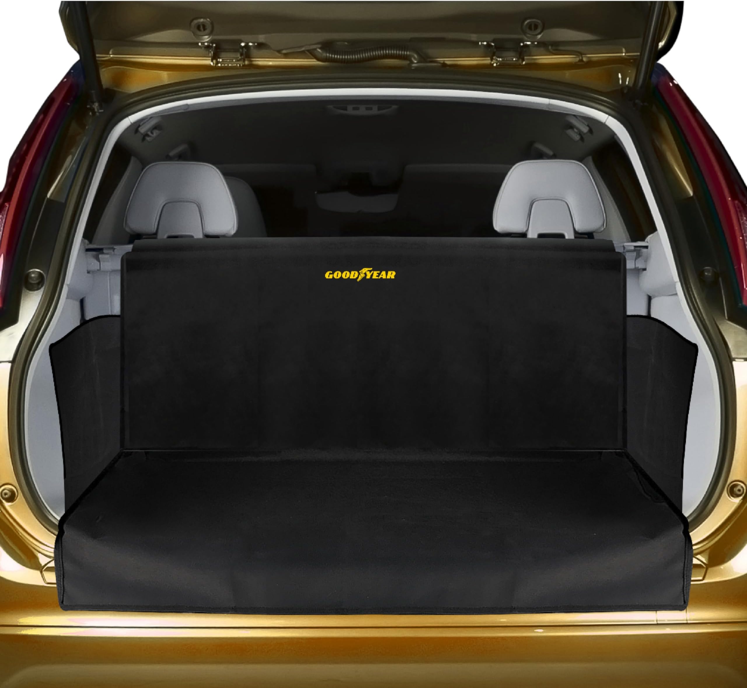 GOODYEAR, Water Resistant Cargo Liner Trunk Mat, Dirt Protector Cover, Fit Most SUVs, Durable and Heavy Duty, Easy Installation, Size: 67” X 61.5”, Made Only from Tough Materials