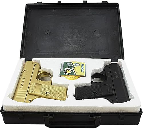 doble águila doble p328 pistola de bolsillo de resorte pistolas airsoft negro y dorado (pistola de avión)