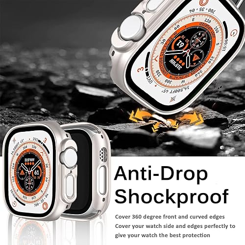 Miniatura 4 de Miimall Funda para Apple Watch Ultra 1 2 3 de 1.929 in de policarbonato duro sin protector de pantalla, delgada, ligera a prueba de golpes para
